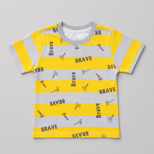 Brave Striped Boys Casual T-Shirt