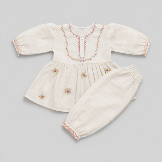 Elegant Embroidered Girls Eastern Co-Ord Set