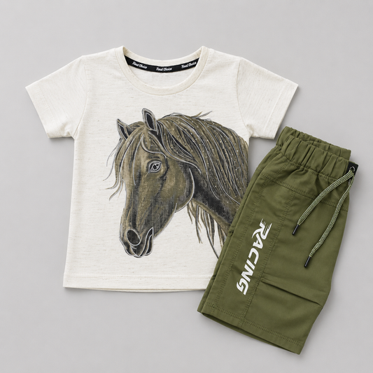 Wild Horse Graphic Casual Summer Set