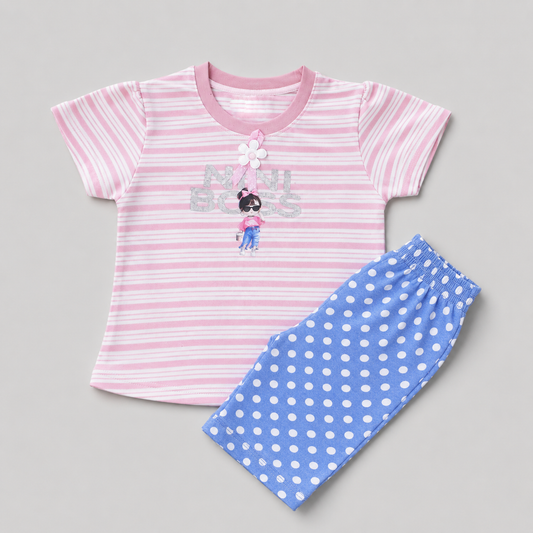 Mini Boss Striped Girls Summer Set