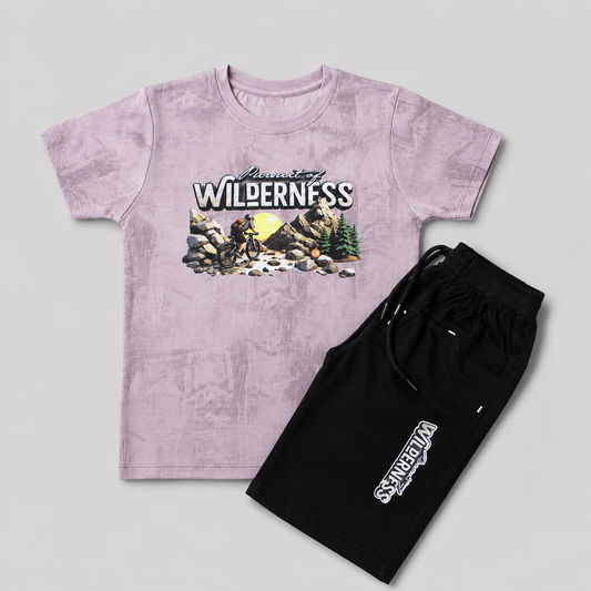 Wilderness Adventure Summer Kids Shorts Set