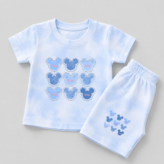 Adorable Cartoon Printed Kids Co-Ord Set
