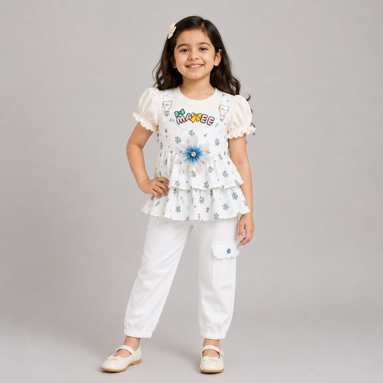 Elegant Girls Floral Layered Co-Ord Set