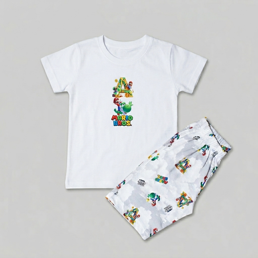 Mario Bros Boys Summer Night Suit