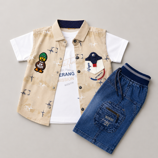 Trendy Boys 3-Piece Casual Denim Set