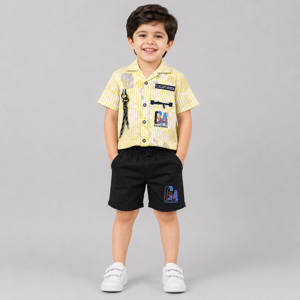 Stylish California Boys Shirt & Shorts Set