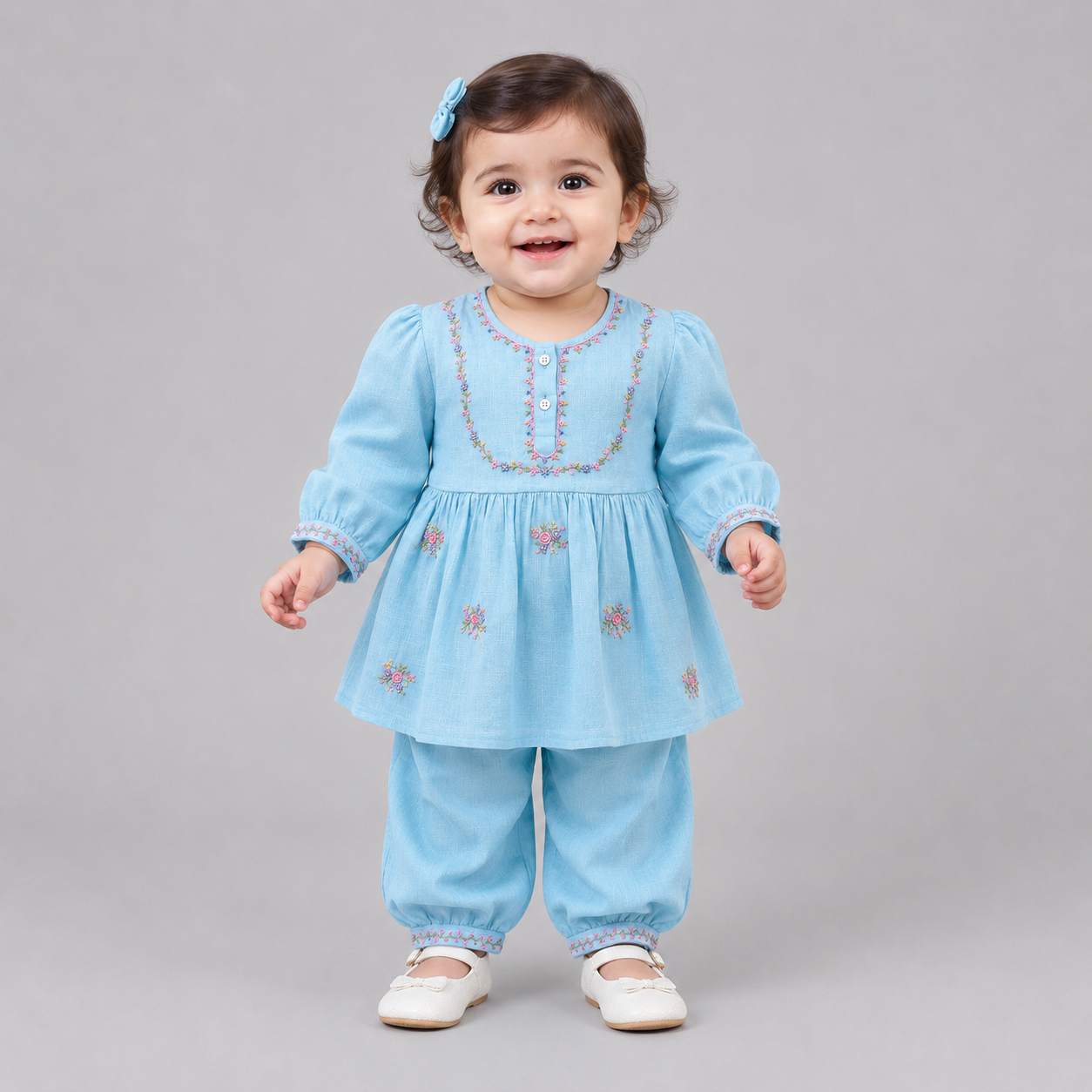 Elegant Embroidered Girls Eastern Co-Ord Set