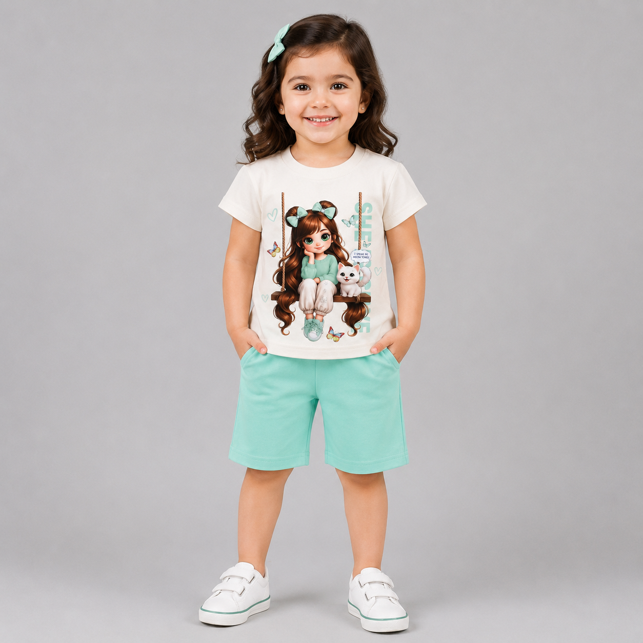 Cute Sunshine Girl Casual Co-Ord Set