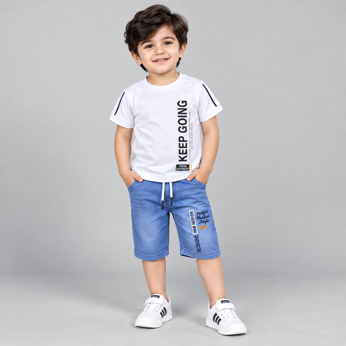 Keep Going Boys Casual 2-Piece Summer Set