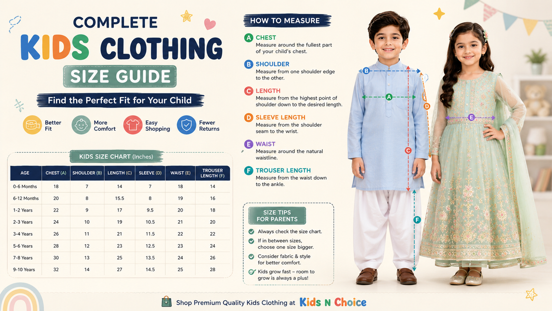 Complete Kids Clothing Size Guide