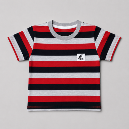 Classic Striped Boys Casual T-Shirt