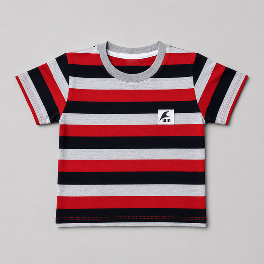 Classic Striped Boys Casual T-Shirt