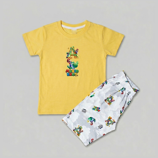 Mario Bros Boys Summer Night Suit