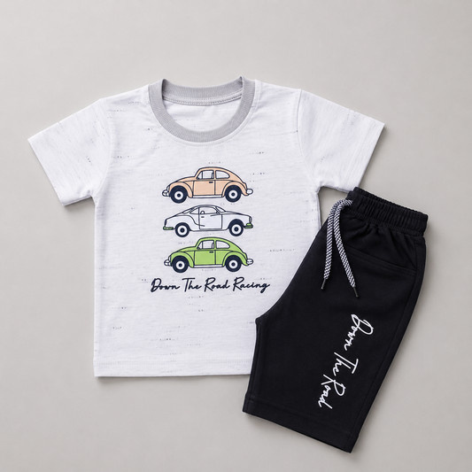 Racing Cars Boys Casual Summer Set
