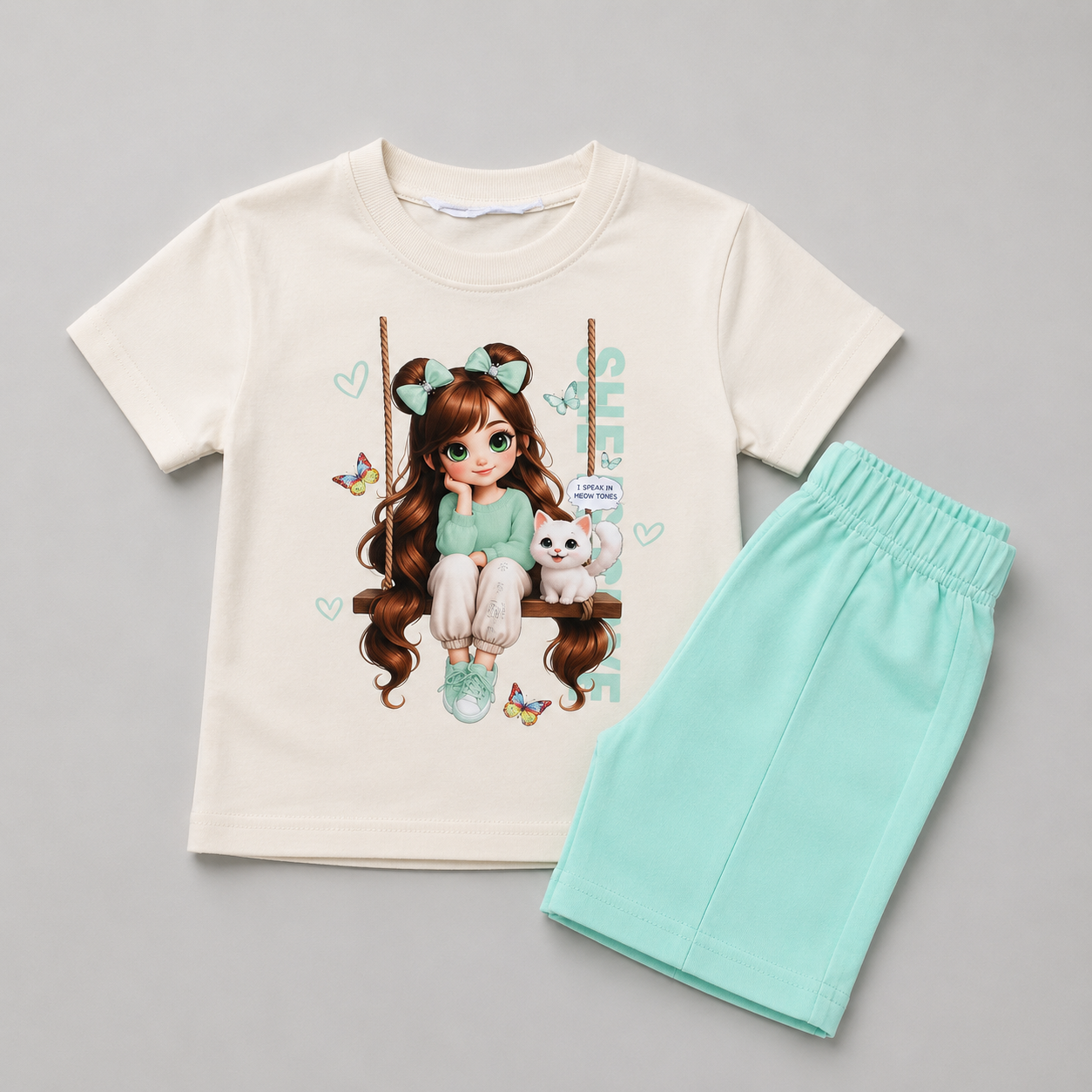 Cute Sunshine Girl Casual Co-Ord Set
