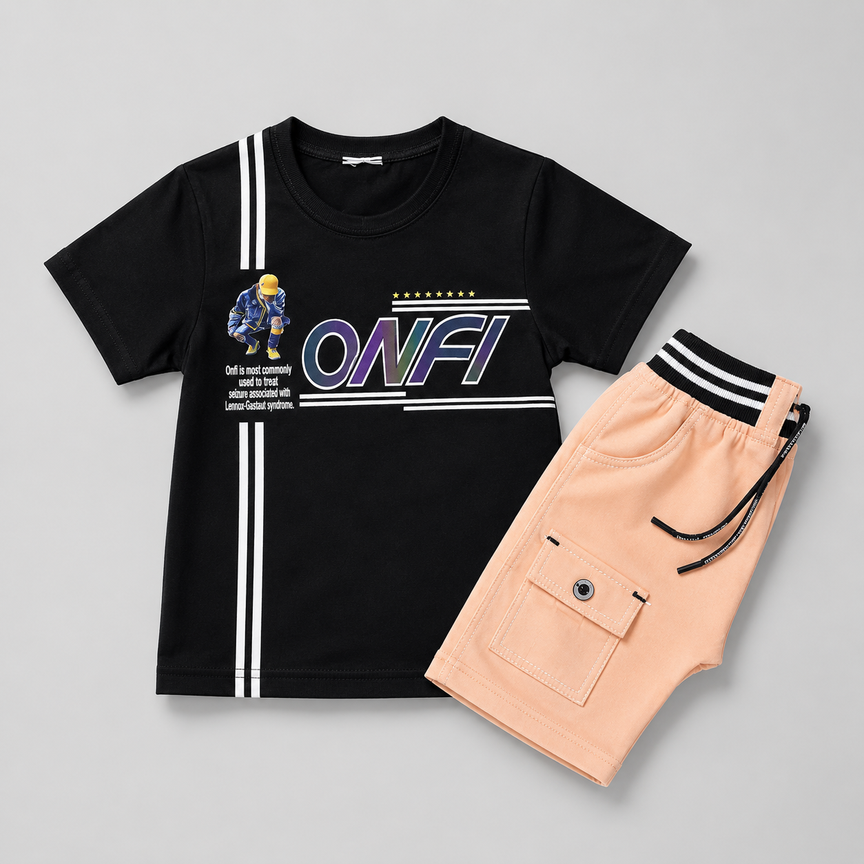 ONFI Streetwear Boys Cargo Shorts Set