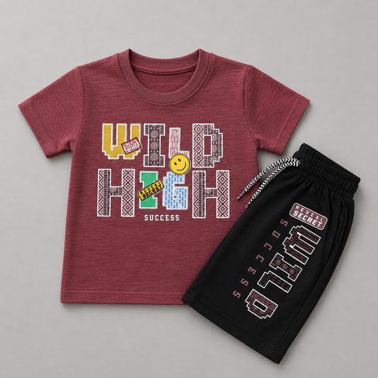 Wild High Graphic Shorts Summer Set