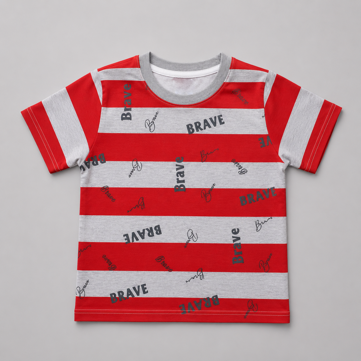 Brave Striped Boys Casual T-Shirt