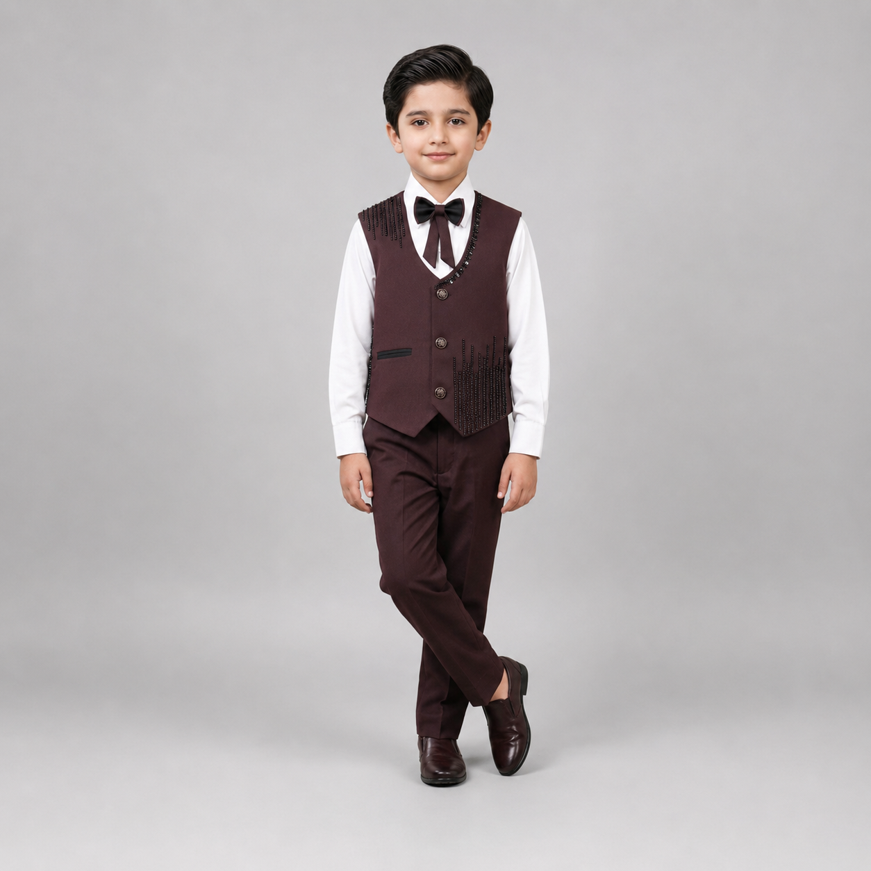 Elegant Beaded Boys Formal 3-Piece Set GE7798