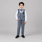 Regal Check Embroidered Boys Formal 3-Piece Set GE7799