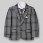 Classic Plaid Boys Formal Five-Piece Suit GE7784