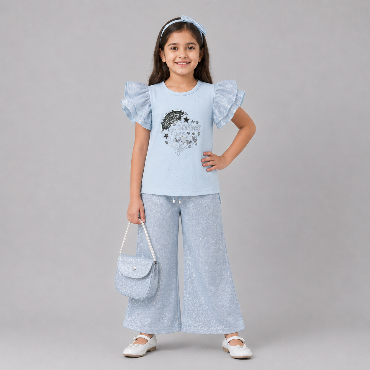 Shine Sparkle Party Girls Palazzo Set
