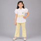 Belt Style Girls Floral Shirt & Trouser Set