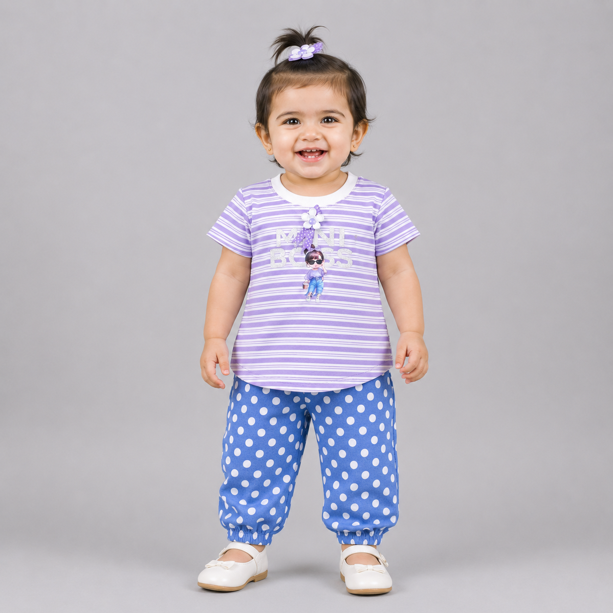 Mini Boss Striped Girls Summer Set