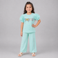 Lovely Glitter Puff Sleeve Capri Set