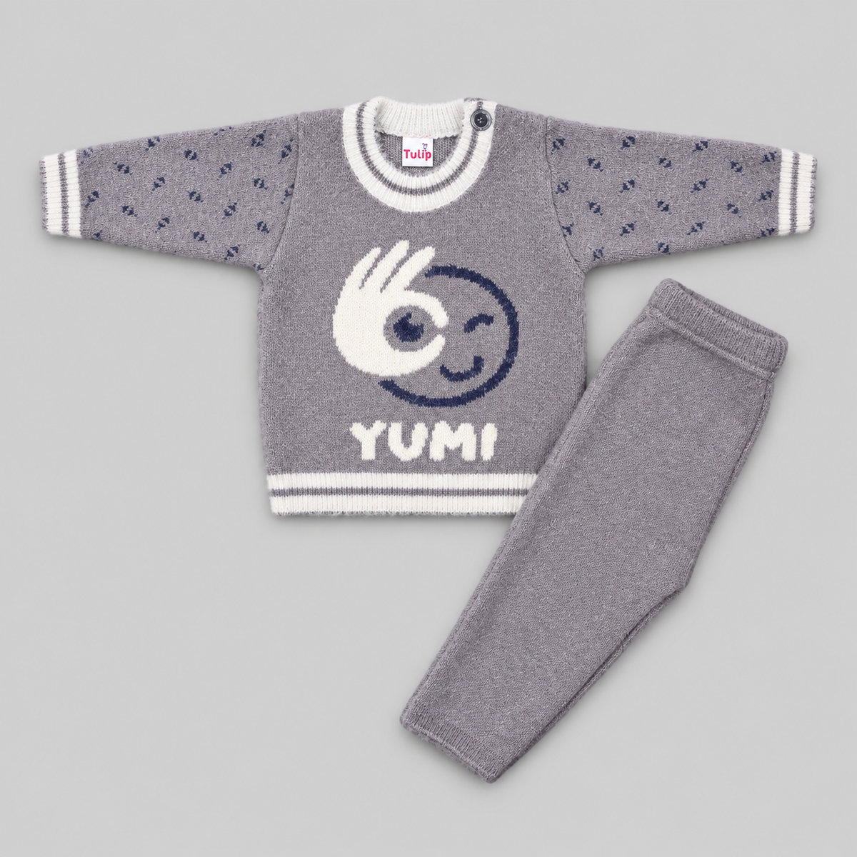 Yumi Graphic Knitted Baby Winter 2-Piece Set