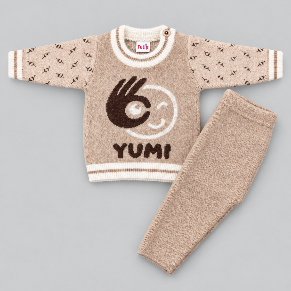 Yumi Graphic Knitted Baby Winter 2-Piece Set