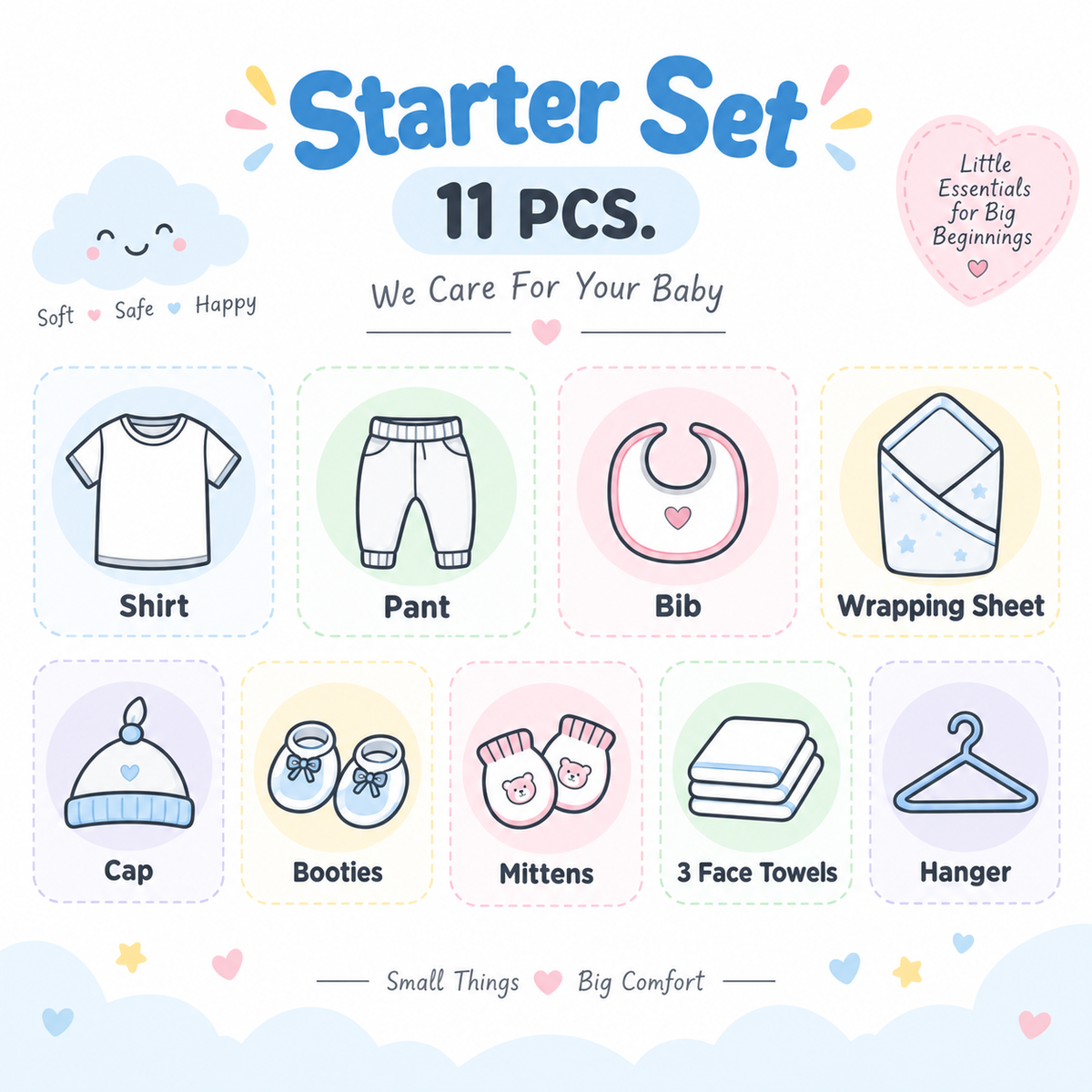 Mom & Me 11-Piece Baby Starter Set