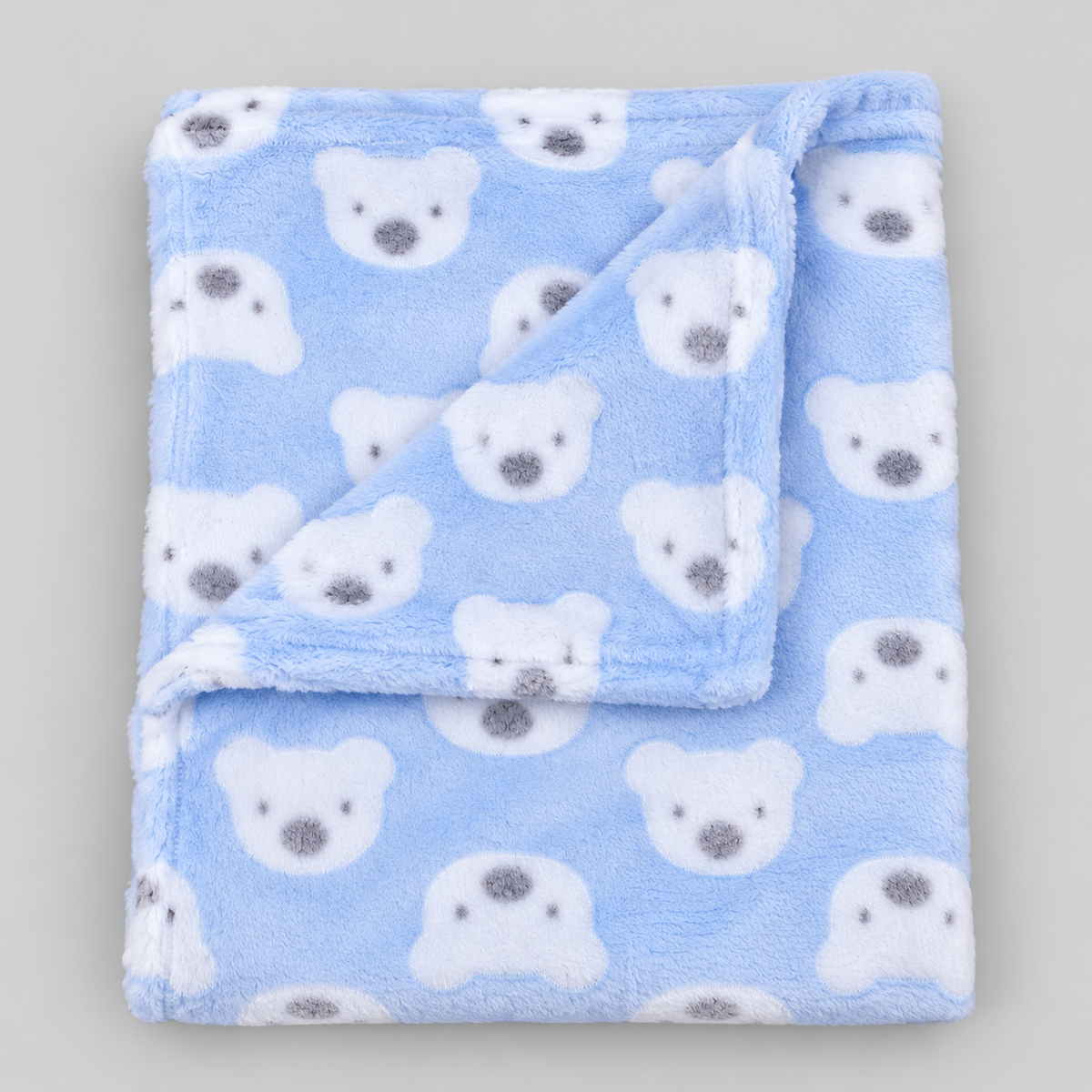Soft Bear Print Baby Winter Shawl