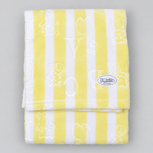 Striped Plush Baby Winter Shawl Blanket