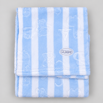 Striped Plush Baby Winter Shawl Blanket