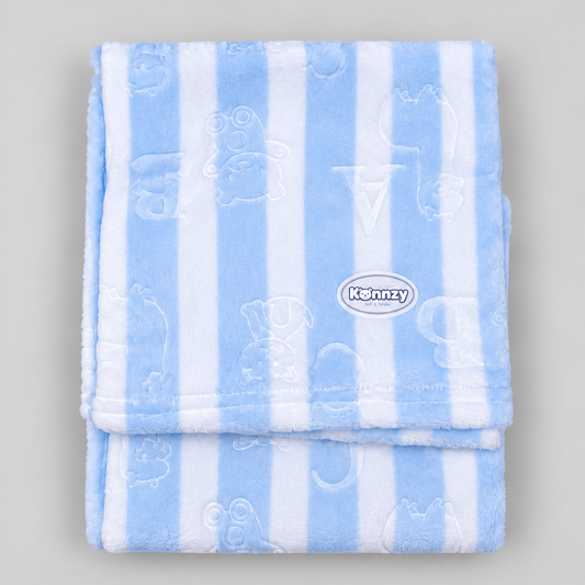 Striped Plush Baby Winter Shawl Blanket