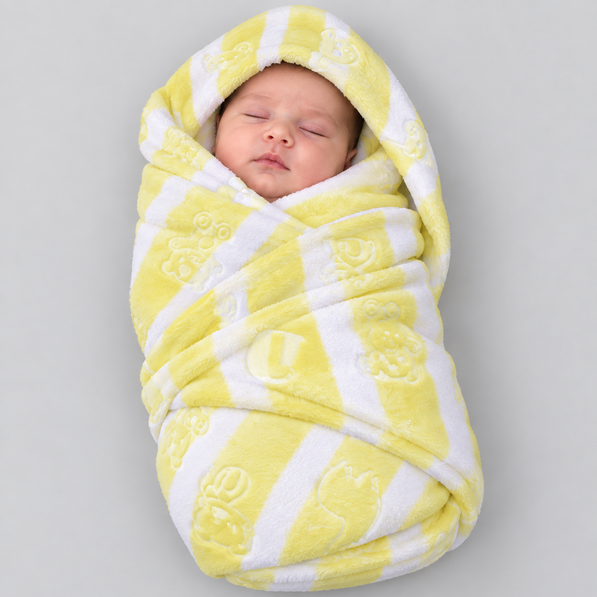 Striped Plush Baby Winter Shawl Blanket